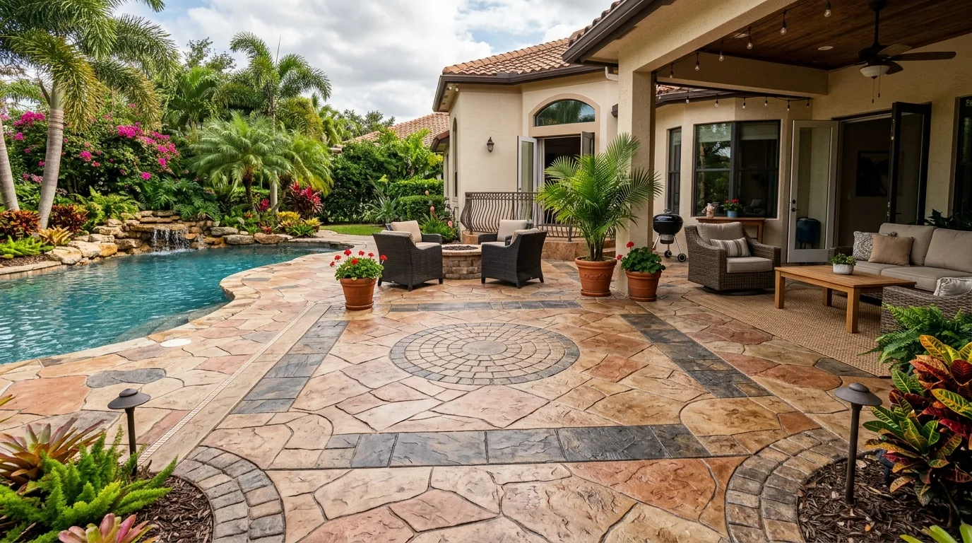Stamped Concrete vs. Pavers: Best Choice for Dunedin Patios